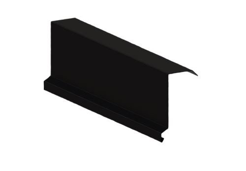 Ülemine tuuleliist RŠ 250, värvitud tsink, must RAL 9005