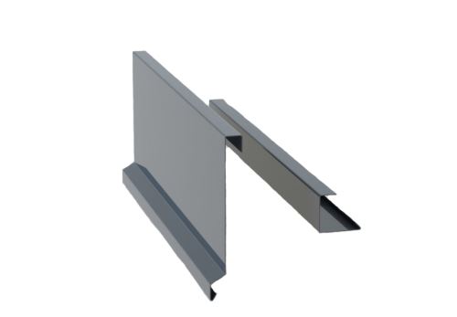 Tuuleplekk plastkivikatuse jaoks RŠ 375, Prefalz sile, antratsiithall P.10 RAL 7016