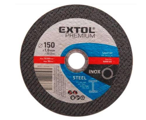 Extol Premium Lõikeketas terasele/roostevabale, 150 x 1,0 x 22,2 mm 8808105